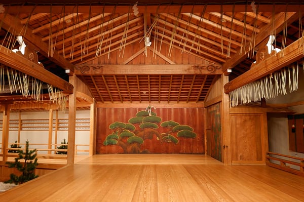 金剛能楽堂 正月の能舞台