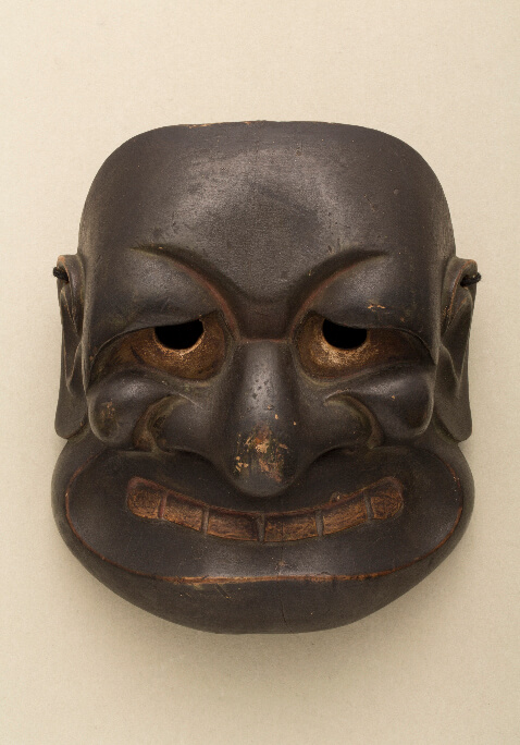 最初の  狂言面 能面 武悪 袋付 （狂言面 小武悪） 彫刻・オブジェ