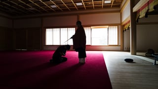 中尊寺で座禅を体験