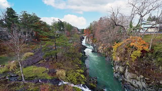 渓谷美で国の天然記念物にも指定されている厳美渓（げんびけい）