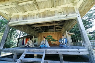 狂言 佐渡狐 撮影風景